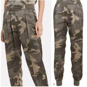 ATM Anthony Thomas Melillo Silk Camo Jogger High Waisted Pleated Pant Women’s XL